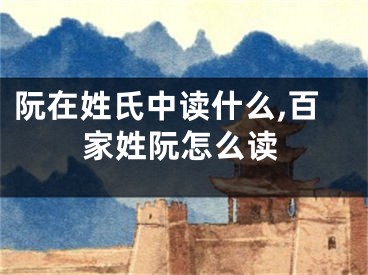 阮在姓氏中读什么,百家姓阮怎么读