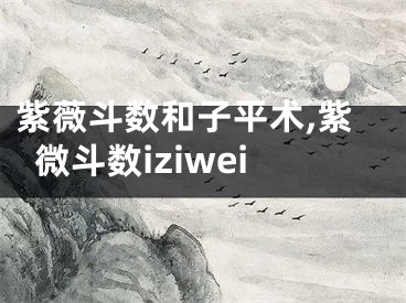 紫薇斗数和子平术,紫微斗数iziwei