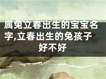 属兔立春出生的宝宝名字,立春出生的兔孩子好不好