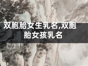 双胞胎女生乳名,双胞胎女孩乳名