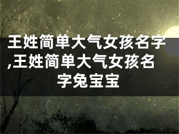 王姓简单大气女孩名字,王姓简单大气女孩名字兔宝宝