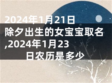 2024年1月21日除夕出生的女宝宝取名,2024年1月23日农历是多少
