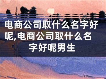 电商公司取什么名字好呢,电商公司取什么名字好呢男生