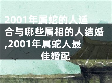 2001年属蛇的人适合与哪些属相的人结婚,2001年属蛇人最佳婚配
