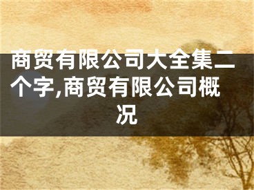 商贸有限公司大全集二个字,商贸有限公司概况
