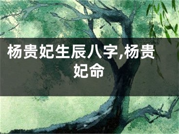杨贵妃生辰八字,杨贵妃命
