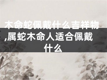 木命蛇佩戴什么吉祥物,属蛇木命人适合佩戴什么
