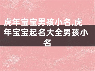 虎年宝宝男孩小名,虎年宝宝起名大全男孩小名