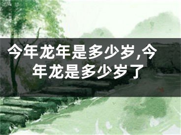 今年龙年是多少岁,今年龙是多少岁了