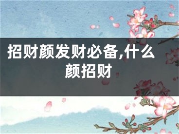 招财颜发财必备,什么颜招财