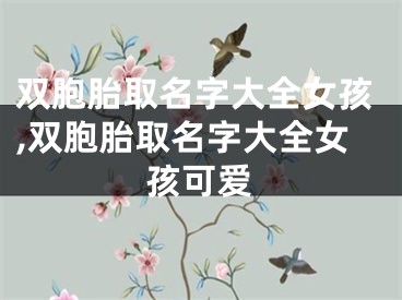 双胞胎取名字大全女孩,双胞胎取名字大全女孩可爱