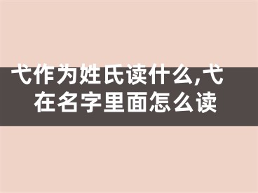 弋作为姓氏读什么,弋在名字里面怎么读
