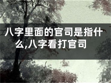 八字里面的官司是指什么,八字看打官司
