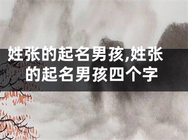 姓张的起名男孩,姓张的起名男孩四个字