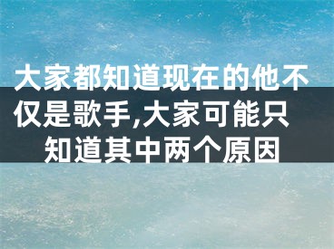大家都知道现在的他不仅是歌手,大家可能只知道其中两个原因