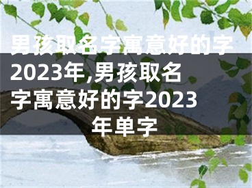 男孩取名字寓意好的字2023年,男孩取名字寓意好的字2023年单字