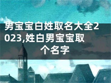 男宝宝白姓取名大全2023,姓白男宝宝取个名字