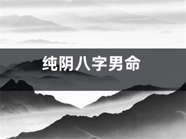 纯阴八字男命