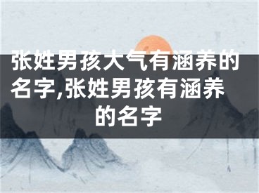 张姓男孩大气有涵养的名字,张姓男孩有涵养的名字