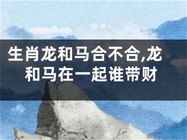 生肖龙和马合不合,龙和马在一起谁带财
