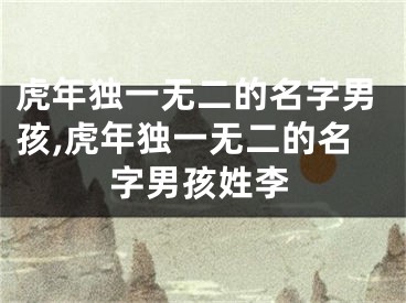 虎年独一无二的名字男孩,虎年独一无二的名字男孩姓李