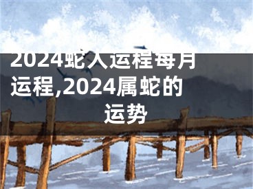 2024蛇人运程每月运程,2024属蛇的运势