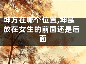 坤方在哪个位置,坤是放在女生的前面还是后面