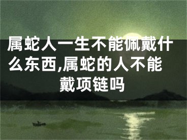 属蛇人一生不能佩戴什么东西,属蛇的人不能戴项链吗