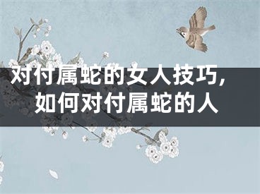 对付属蛇的女人技巧,如何对付属蛇的人