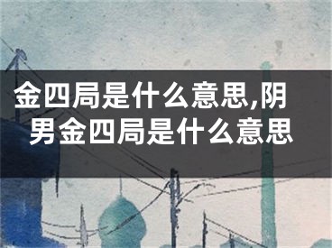 金四局是什么意思,阴男金四局是什么意思