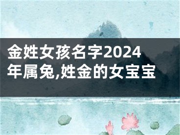 金姓女孩名字2024年属兔,姓金的女宝宝