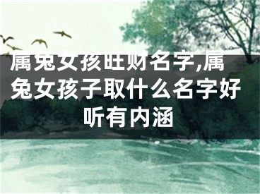 属兔女孩旺财名字,属兔女孩子取什么名字好听有内涵