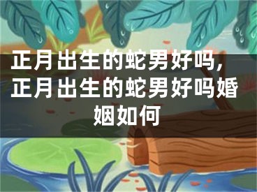 正月出生的蛇男好吗,正月出生的蛇男好吗婚姻如何