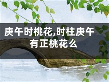庚午时桃花,时柱庚午有正桃花么