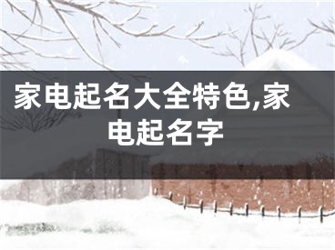 家电起名大全特色,家电起名字