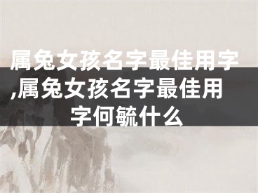 属兔女孩名字最佳用字,属兔女孩名字最佳用字何毓什么