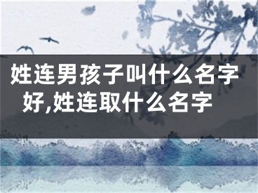 姓连男孩子叫什么名字好,姓连取什么名字