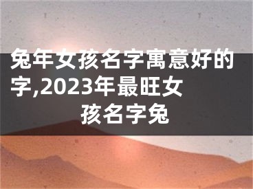 兔年女孩名字寓意好的字,2023年最旺女孩名字兔