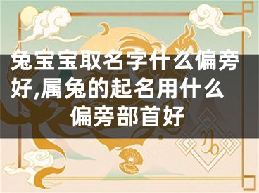 兔宝宝取名字什么偏旁好,属兔的起名用什么偏旁部首好