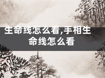 生命线怎么看,手相生命线怎么看