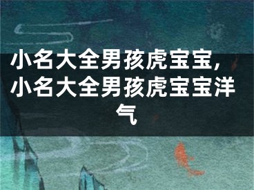 小名大全男孩虎宝宝,小名大全男孩虎宝宝洋气