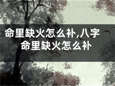 命里缺火怎么补,八字命里缺火怎么补