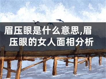 眉压眼是什么意思,眉压眼的女人面相分析