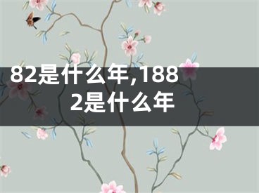 82是什么年,1882是什么年