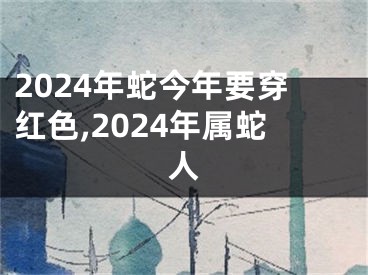 2024年蛇今年要穿红色,2024年属蛇人