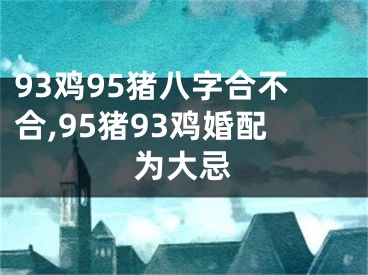 93鸡95猪八字合不合,95猪93鸡婚配为大忌