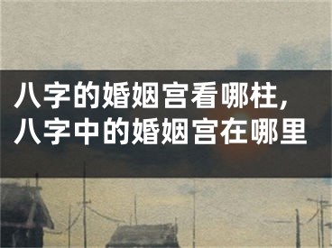 八字的婚姻宫看哪柱,八字中的婚姻宫在哪里