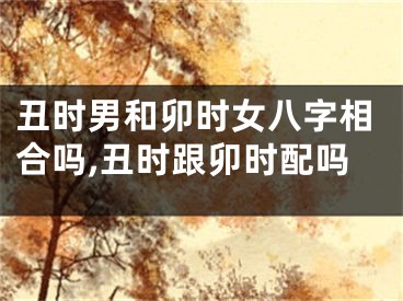 丑时男和卯时女八字相合吗,丑时跟卯时配吗