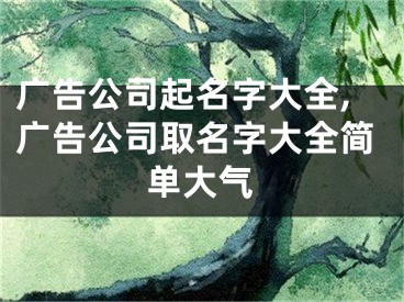 广告公司起名字大全,广告公司取名字大全简单大气