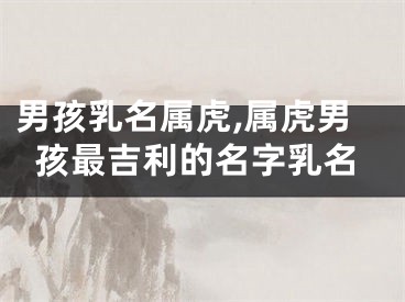 男孩乳名属虎,属虎男孩最吉利的名字乳名
